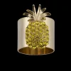 Pineapple Napkin Rings in Yellow, Set of Two