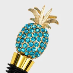 Pineapple Wine Stopper in Turquoise