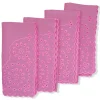 Pink Eyelet Dinner Napkins, Set of 4