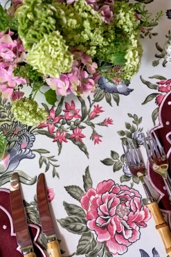 Pink Fall Floral Tablecloth