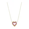 Pink Sapphire Heart Necklace