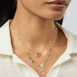 Pink Sapphire Heart Necklace