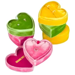 Pink Sapphire Heart Stud Earrings