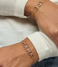 Pink Sapphire ‘Mama' Say Something Bracelet
