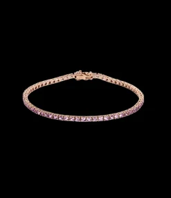 Pink Sapphire Tennis Bracelet
