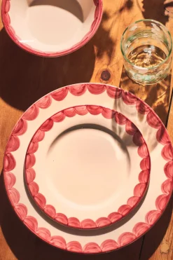 Pink Scallop Dinner Plate