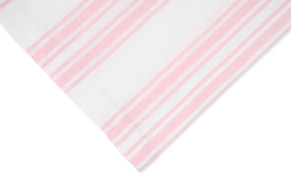 Pink Stripe Cotton Tablecloth