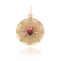 Pink Tourmaline Heart Starlight Pendant
