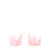 Pink Transparent Spotted Tumblers, Set of Two