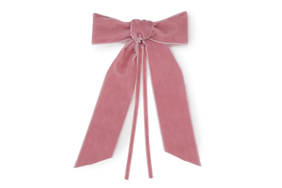 Pink Velvet Napkin Bows, Set of 4