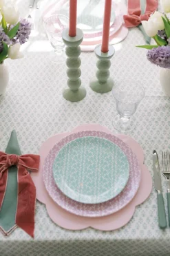 Pink Velvet Napkin Bows, Set of 4