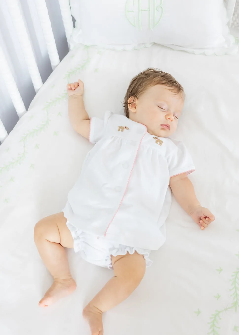 Pinpoint Layette Knit Set in Girl Lab