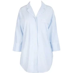 Pinstripe Cotton Boyfriend Shirt