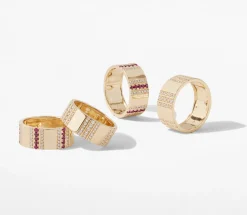 Pinstripe Strength Diamond Cigar Band Ring