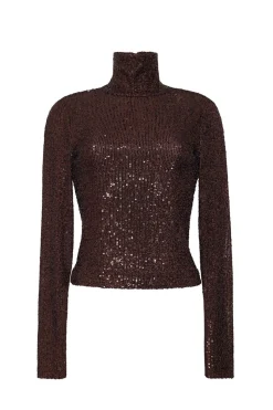 Piper Top in Brown Sequin