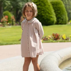 Pippa Dress in Parker Pink Herringbone