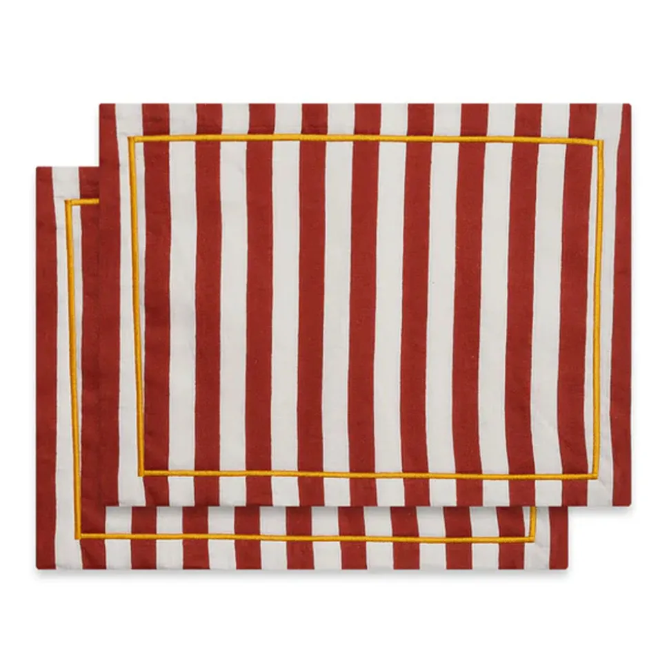 Placemat in Riviera Mattone, Set of 2