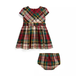 Plaid Twill Dress & Bloomer