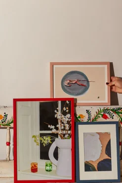 Plaster Pink Wood Picture Frame