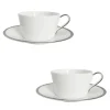 Platinum Edge Set of 2 Cup and Saucer