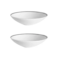 Platinum Edge Set of Two 8" Soup/ Pasta Bowl