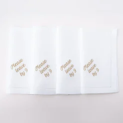 Please Leave by 9 Dinner Napkins, Set of 12