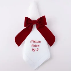 Please Leave by 9 Dinner Napkins, Set of 12