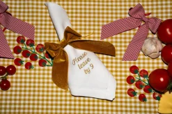 Please Leave by 9 Dinner Napkins, Set of 12