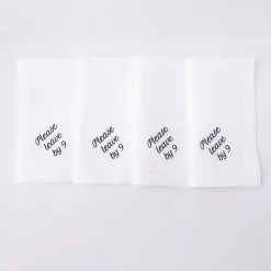 Please Leave by 9 Dinner Napkins, Set of 12