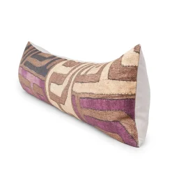 Plum Patchwork Kuba Cloth Pillow