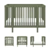 Pogo 8-in-1 Convertible Crib with All-Stages Conversion Kits in Olive