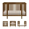 Pogo 8-in-1 Convertible Crib with All-Stages Conversion Kits in Natural Walnut