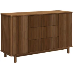 Pogo Tambour Assembled Dresser in Natural Walnut