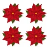 Poinsettia Cocktail Napkins, Set of 4