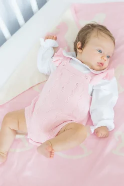 Pointelle Knit Bubble in Light Pink