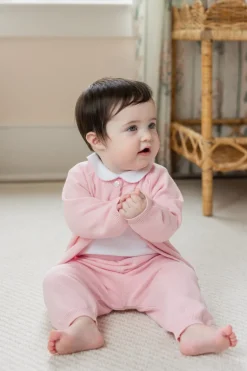 Pointelle Knit Set in Light Pink