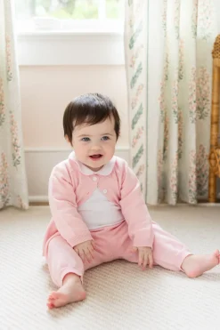 Pointelle Knit Set in Light Pink