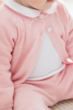 Pointelle Knit Set in Light Pink