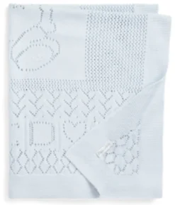 Pointelle-Knit Cotton Baby Blanket