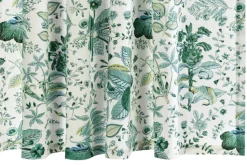 Pomegranate Linen Shower Curtain in Emerald