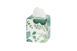 Pomegranate Linen Tissue Box Cover in Emerald