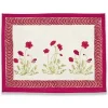 Poppies Mats in Red & Green, Set of 6