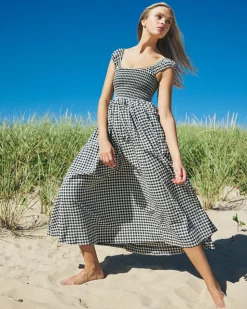 Poppy Dress in Black Gingham