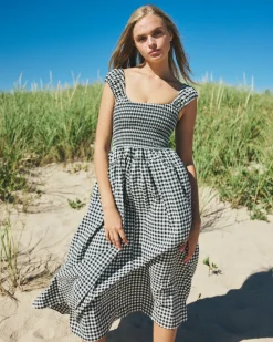 Poppy Dress in Black Gingham