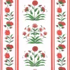 Poppy Stripes Wallpaper in Red