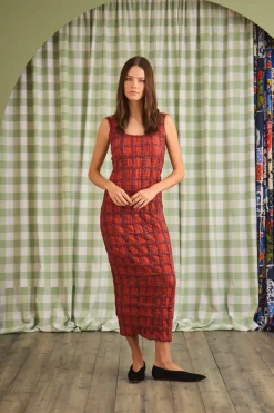Portia Dress in Terracotta