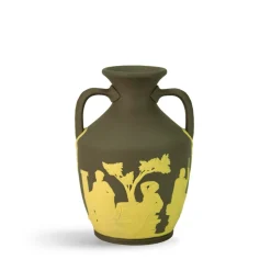 Portland Small Vase in Marsh Green & Canary