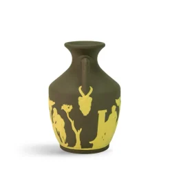 Portland Small Vase in Marsh Green & Canary