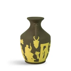 Portland Small Vase in Marsh Green & Canary