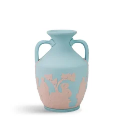 Portland Small Vase in Turqouise & Pink